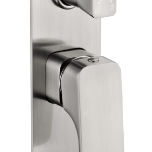 Brushed Nickel Wall Mixer With Diverter