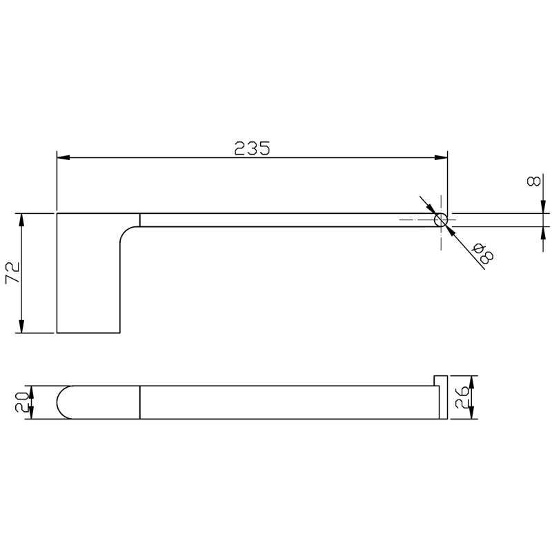 Buy Gun Metal Cora Round Cornered Rectangle Paper Holder Online | AUSLux